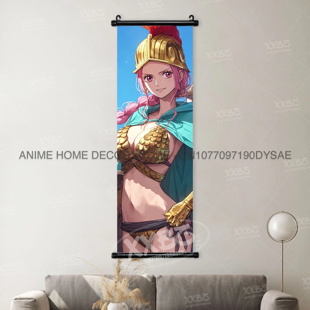 One Piece Posters Monkey D. Luffy Scrolls Pictures Vinsmoke Sanji Roronoa Anime Home Decor Zoro Hanging Painting Wall Art Shanks