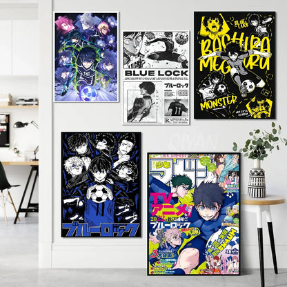 Anime Blue Lock Poster Poster Paper Print Home Living Room Bedroom Entrance Bar Cafe Art Painting Decoration