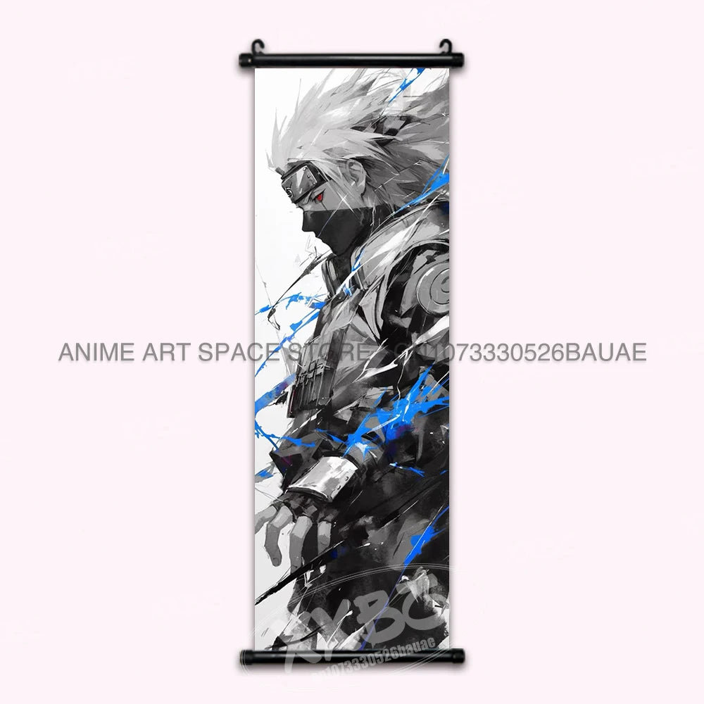 Anime Naruto Hanging Painting Hatake Kakashi Wall Art Scrolls Picture Uchiha Sasuke Home Decor Canvas Poster Haruno Sakura Mural