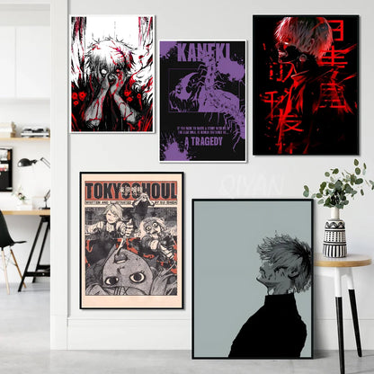 Anime Tokyo Ghoul Poster Poster Paper Print Home Living Room Bedroom Entrance Bar Cafe Art Painting Decoration
