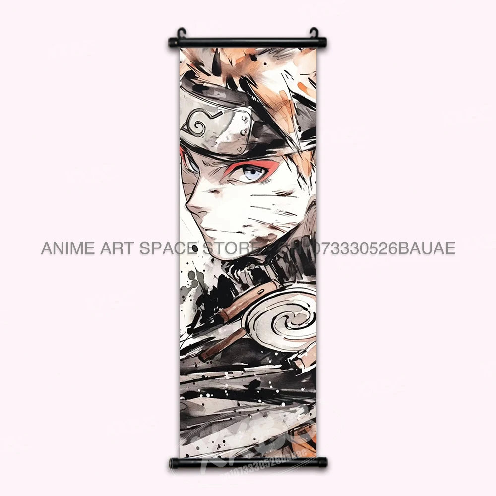 Anime Naruto Hanging Painting Hatake Kakashi Wall Art Scrolls Picture Uchiha Sasuke Home Decor Canvas Poster Haruno Sakura Mural