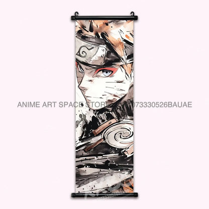Anime Naruto Hanging Painting Hatake Kakashi Wall Art Scrolls Picture Uchiha Sasuke Home Decor Canvas Poster Haruno Sakura Mural