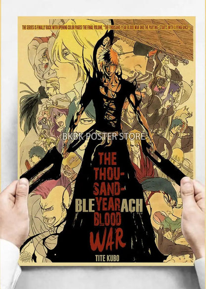 Japanese Anime Bleach ThousandYear Blood War Wall Art Poster  Coffee Boy Bedroom Decor Home Gift Prints Store Art Painting Wall