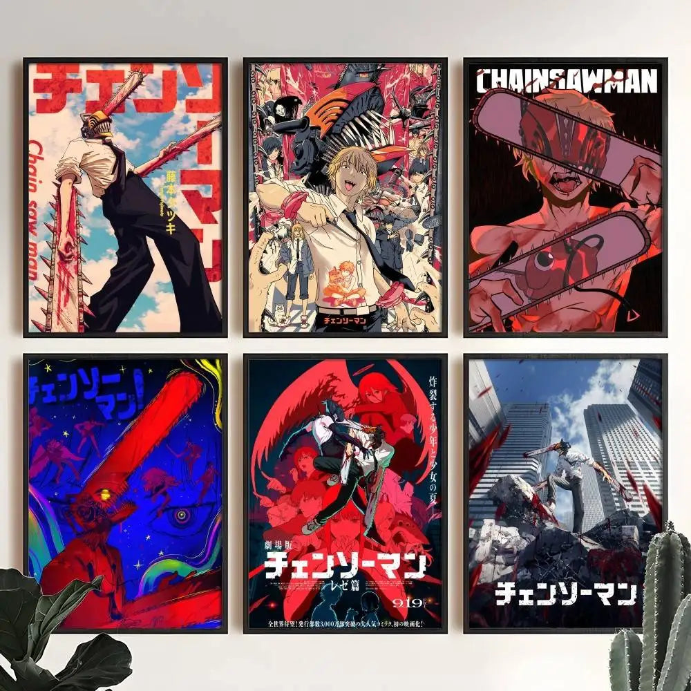 Anime C-Chainsaw Man Poster High Quality Print Home Decor Wall Art Mural Room Bar Decoration