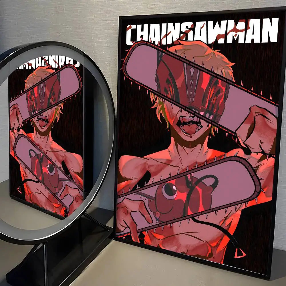 Anime C-Chainsaw Man Poster High Quality Print Home Decor Wall Art Mural Room Bar Decoration