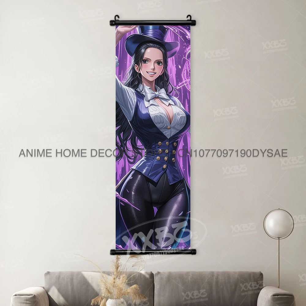 One Piece Posters Monkey D. Luffy Scrolls Pictures Vinsmoke Sanji Roronoa Anime Home Decor Zoro Hanging Painting Wall Art Shanks
