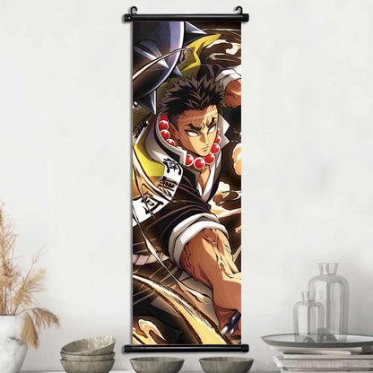 Demon Slayer Wallpaper Comic Poster Wall Artwork Print Anime Hanging Scroll Hashira Home Decoration Art Canvas Painting Kid Gift