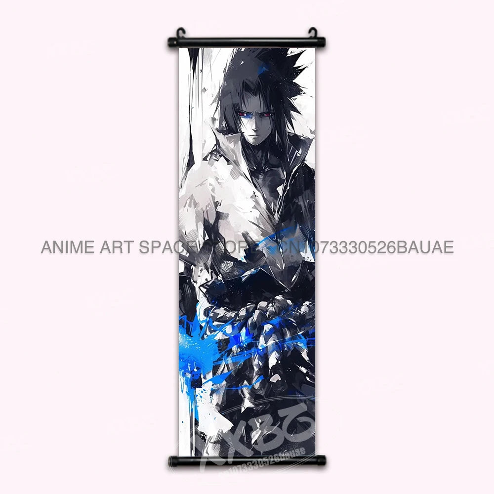 Anime Naruto Hanging Painting Hatake Kakashi Wall Art Scrolls Picture Uchiha Sasuke Home Decor Canvas Poster Haruno Sakura Mural