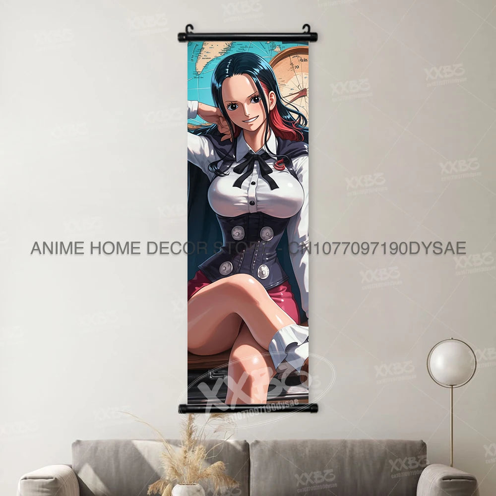 One Piece Posters Monkey D. Luffy Scrolls Pictures Vinsmoke Sanji Roronoa Anime Home Decor Zoro Hanging Painting Wall Art Shanks