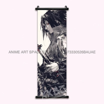 Anime Naruto Hanging Painting Hatake Kakashi Wall Art Scrolls Picture Uchiha Sasuke Home Decor Canvas Poster Haruno Sakura Mural
