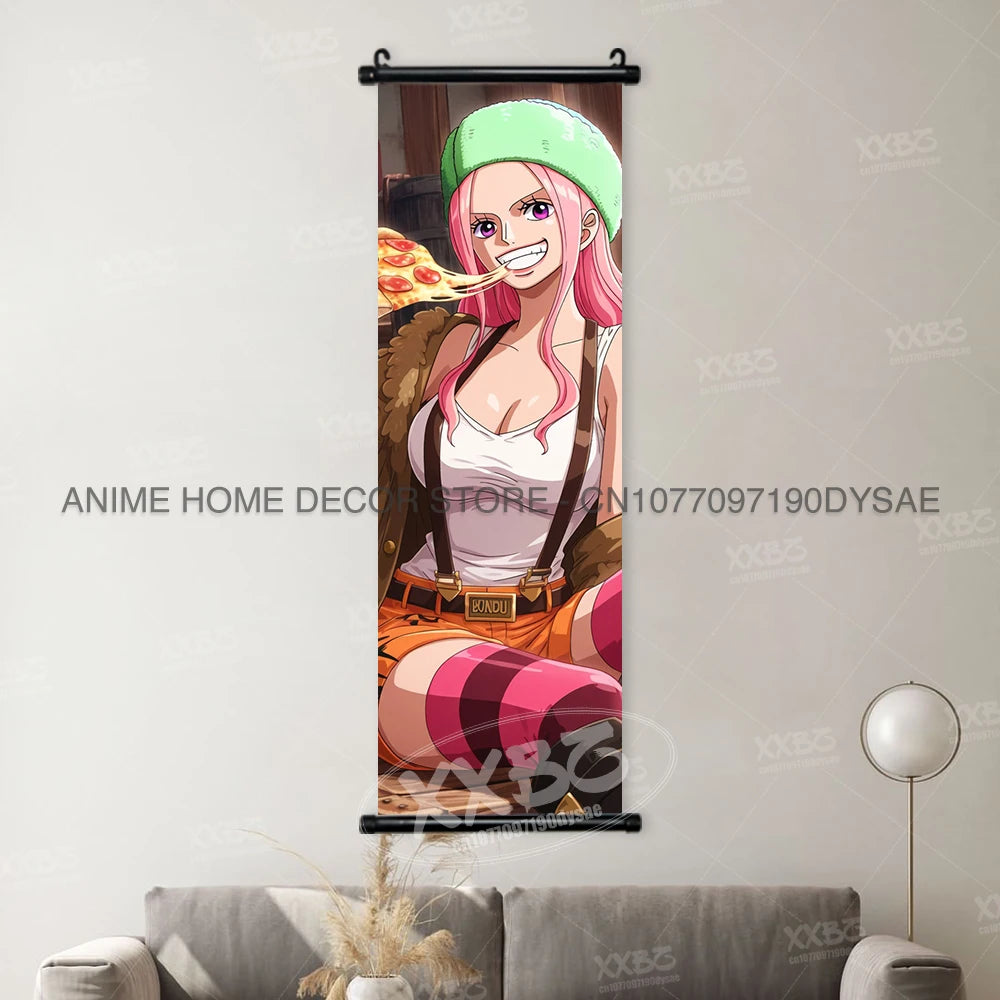 One Piece Posters Monkey D. Luffy Scrolls Pictures Vinsmoke Sanji Roronoa Anime Home Decor Zoro Hanging Painting Wall Art Shanks