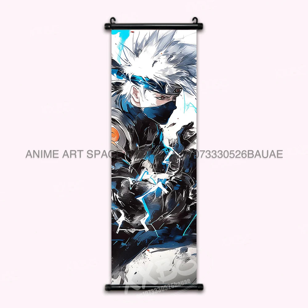 Anime Naruto Hanging Painting Hatake Kakashi Wall Art Scrolls Picture Uchiha Sasuke Home Decor Canvas Poster Haruno Sakura Mural