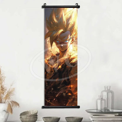 Dragon Ball Anime Poster Sun Wukong Home Decoration Kakarote Buo Wall Hanging Art Badok Scroll Painting Picture Saiya Wallpaper