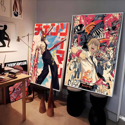 Anime C-Chainsaw Man Poster High Quality Print Home Decor Wall Art Mural Room Bar Decoration