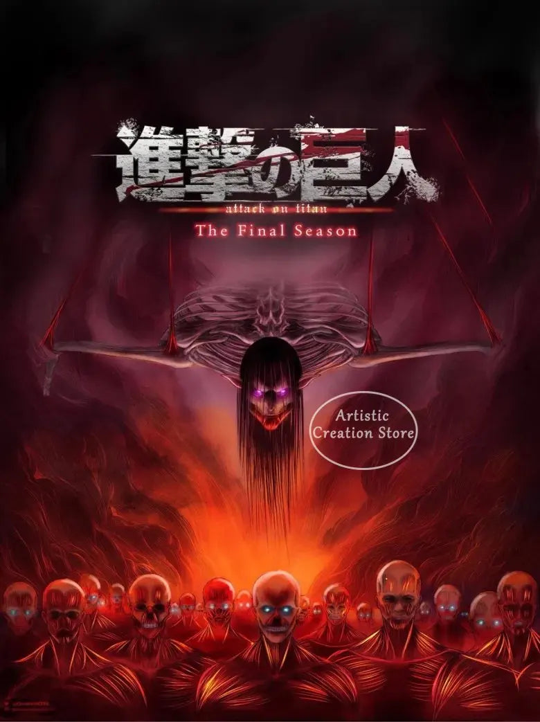 Attack on Titan  Canvas Art Poster  Anime Wall Decor for Bedroom Game Room