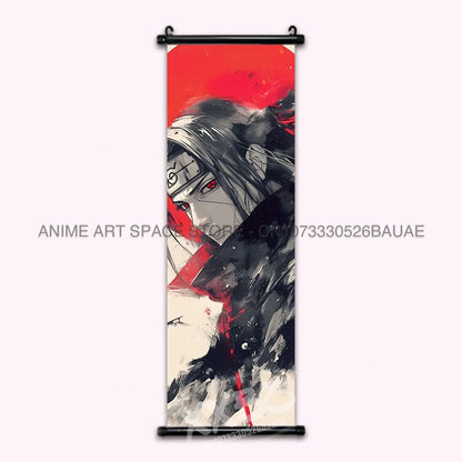 Anime Naruto Hanging Painting Hatake Kakashi Wall Art Scrolls Picture Uchiha Sasuke Home Decor Canvas Poster Haruno Sakura Mural