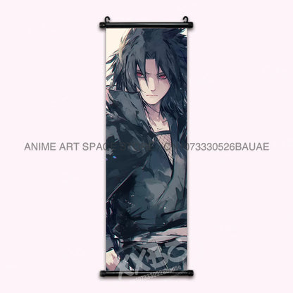 Anime Naruto Hanging Painting Hatake Kakashi Wall Art Scrolls Picture Uchiha Sasuke Home Decor Canvas Poster Haruno Sakura Mural