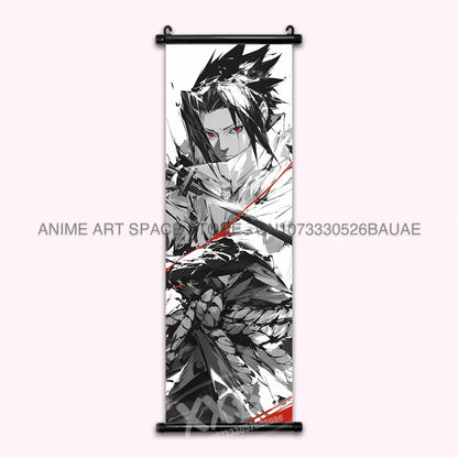 Anime Naruto Hanging Painting Hatake Kakashi Wall Art Scrolls Picture Uchiha Sasuke Home Decor Canvas Poster Haruno Sakura Mural