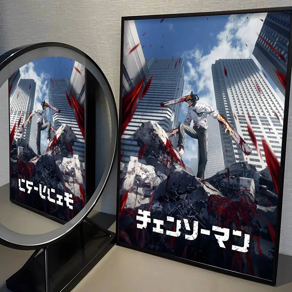Anime C-Chainsaw Man Poster High Quality Print Home Decor Wall Art Mural Room Bar Decoration