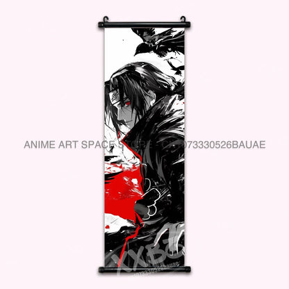 Anime Naruto Hanging Painting Hatake Kakashi Wall Art Scrolls Picture Uchiha Sasuke Home Decor Canvas Poster Haruno Sakura Mural