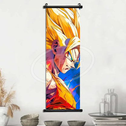 Dragon Ball Anime Poster Sun Wukong Home Decoration Kakarote Buo Wall Hanging Art Badok Scroll Painting Picture Saiya Wallpaper