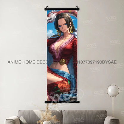 One Piece Posters Monkey D. Luffy Scrolls Pictures Vinsmoke Sanji Roronoa Anime Home Decor Zoro Hanging Painting Wall Art Shanks