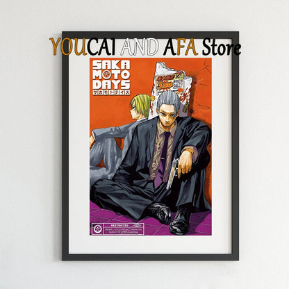 Sakamoto Days New Manga Anime Poster Canvas Painting Gaming Room Home Aesthetic Decor Sakamoto Days Anime Poster Manga Wall Art