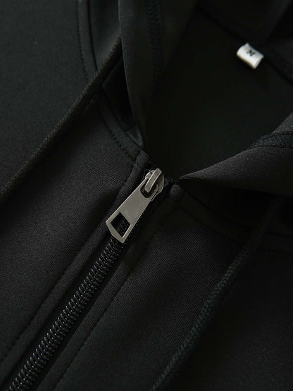 Men's Japanese Samurai Print Hooded Jacket