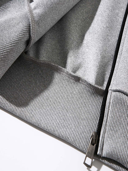 Men's Japanese Samurai Print Hooded Jacket